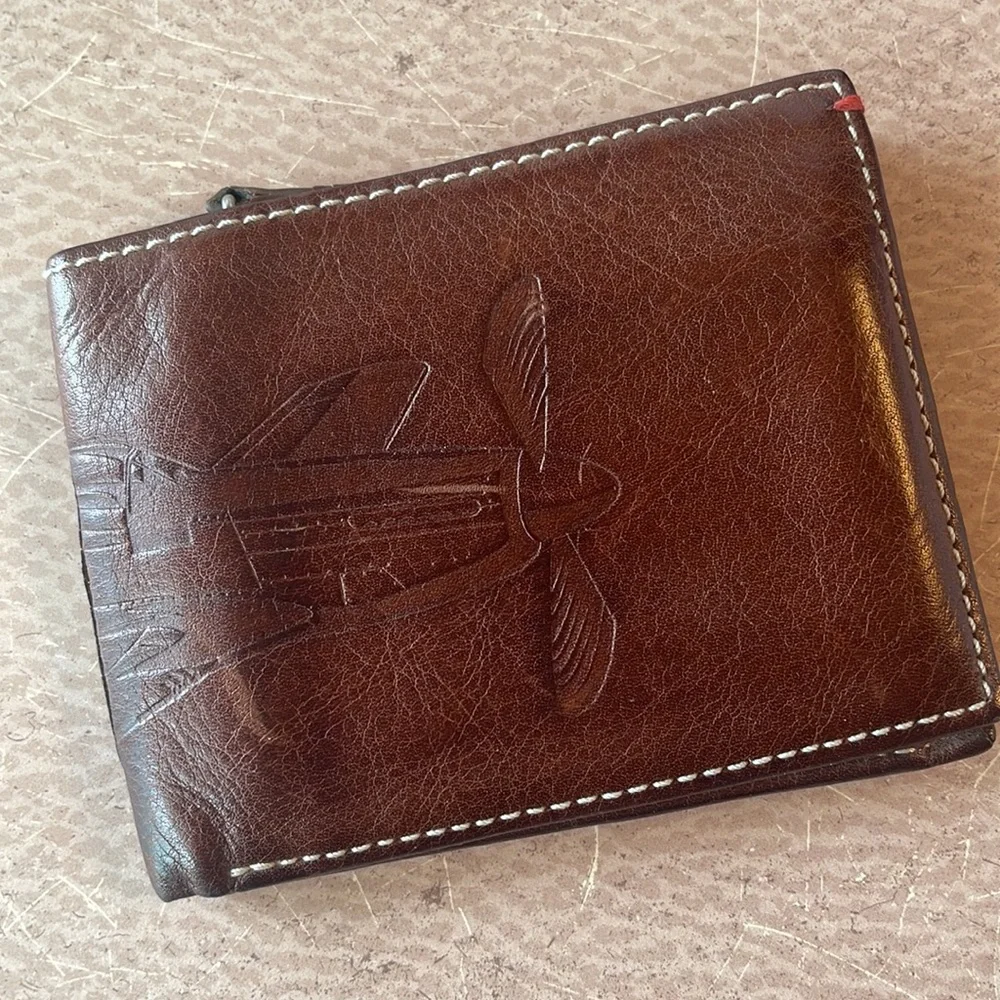 Fossil The Brat III Bi-Fold Leather Wallet